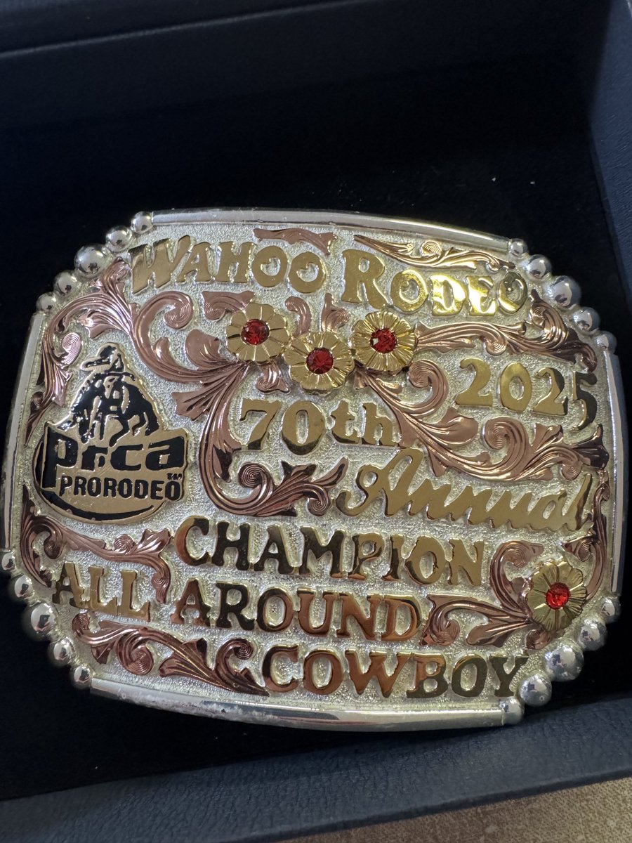 A preview of this years Wahoo PRCA Rodeo all around Belt Buckle.