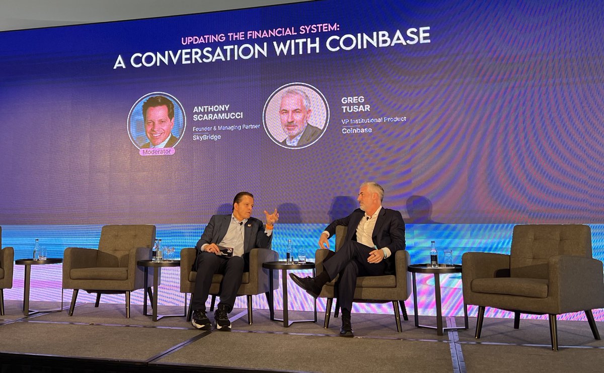 SALT (@saltconference) on Twitter photo Happening now at the <a href="/DigitalFinForum/">Digital Finance Forum</a>: <a href="/coinbase/">Coinbase 🛡️</a> VP for Institutional Product <a href="/GregTusar/">GregTusar</a>'s conversation coinciding with the crypto platform's just-announced $2.9 Billion acquisition of the world’s biggest trading platform for bitcoin and ether options, <a href="/DeribitOfficial/">Deribit</a>. Happening now at the <a href="/DigitalFinForum/">Digital Finance Forum</a>: <a href="/coinbase/">Coinbase 🛡️</a> VP for Institutional Product <a href="/GregTusar/">GregTusar</a>'s conversation coinciding with the crypto platform's just-announced $2.9 Billion acquisition of the world’s biggest trading platform for bitcoin and ether options, <a href="/DeribitOfficial/">Deribit</a>.