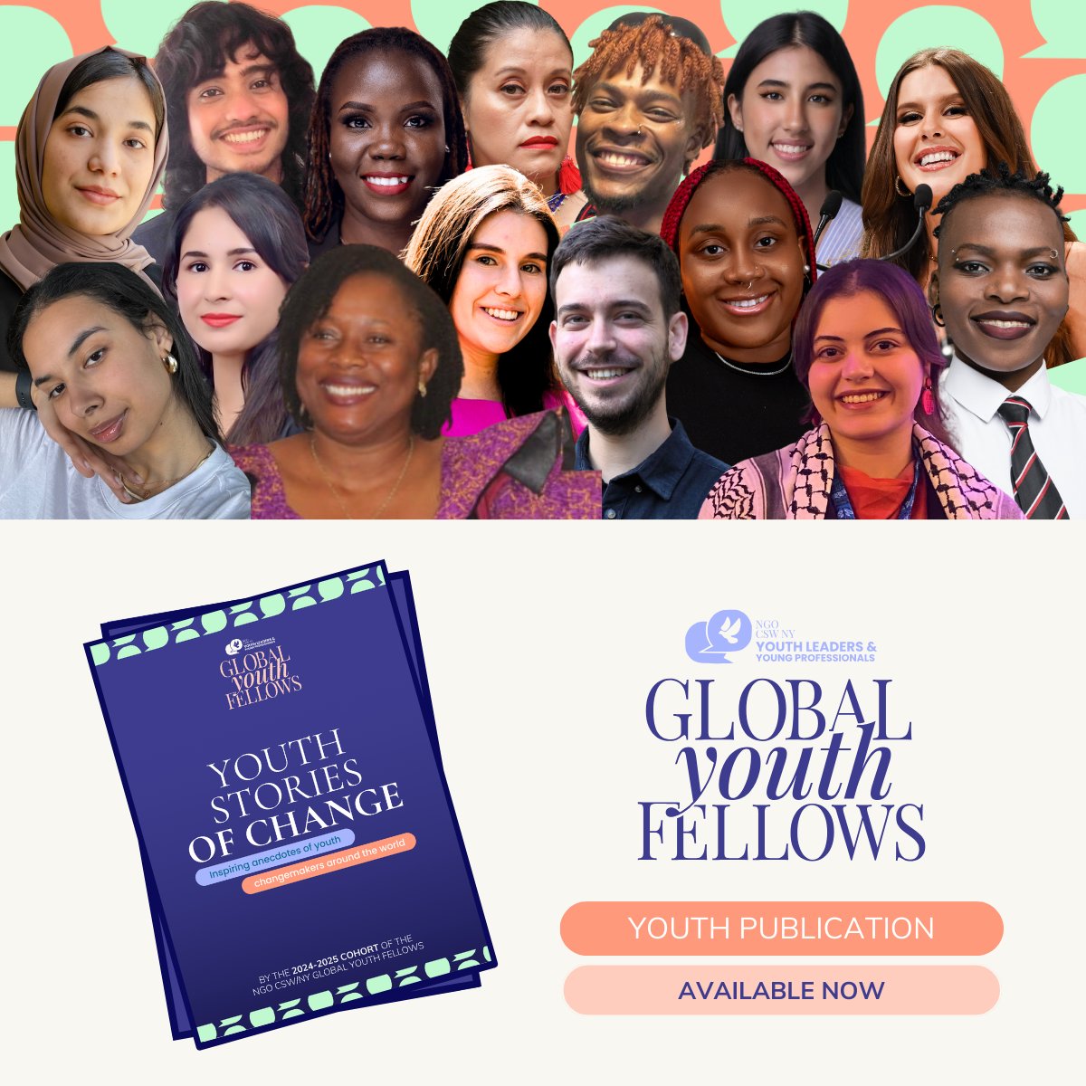 The new youth publication is out! Access the 2024 - 2025 'Youth Stories of Change' to be inspired by the next generation of gender equality advocates and hear their voices firsthand. 

Link in bio🔗

#NGOCSW #GlobalYouthFellows #Youth #Gender #Publication #Inspire
