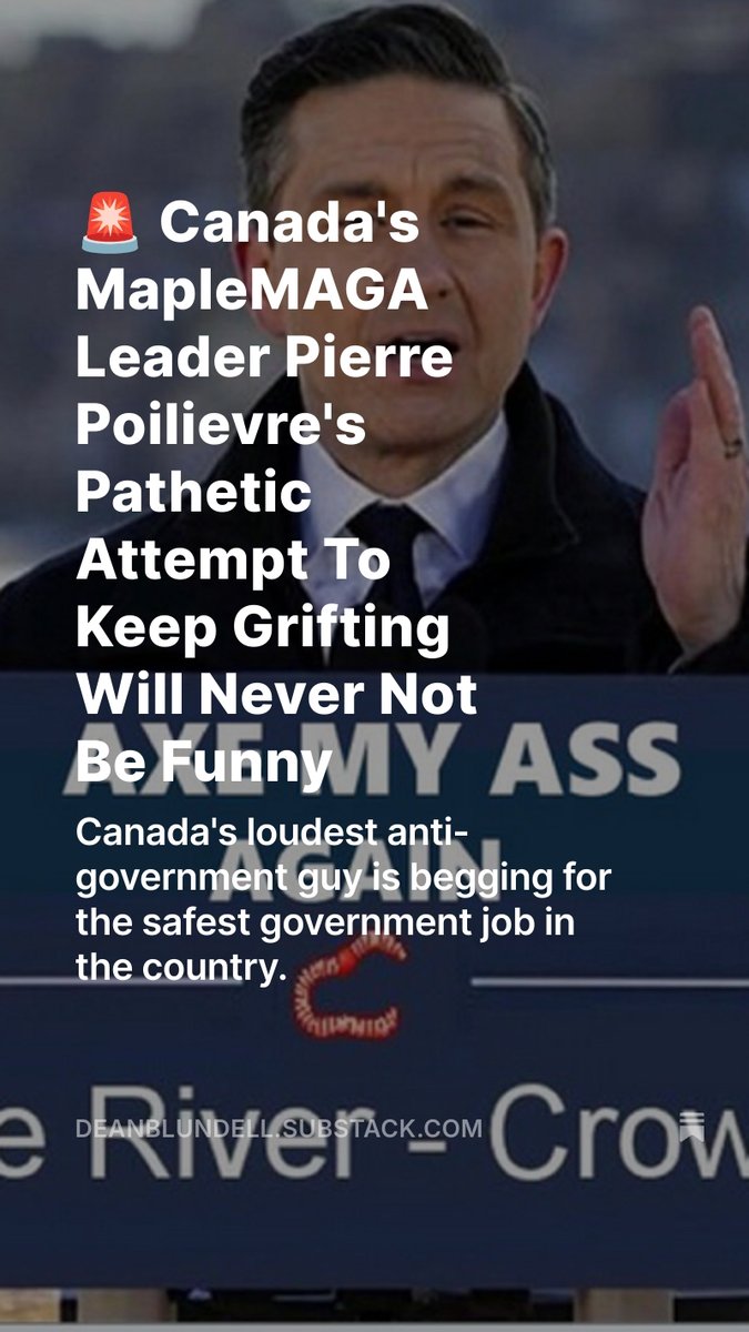 Thread:🇨🇦🧵My Latest of <a href="/PierrePoilievre/">Pierre Poilievre</a>'s pathetic employment walk of shame: Poilievre's attempt to keep his taxpayer-funded Ottawa Mansion, $310k salary, and $20k a day expense account is hilarious to watch.   1/