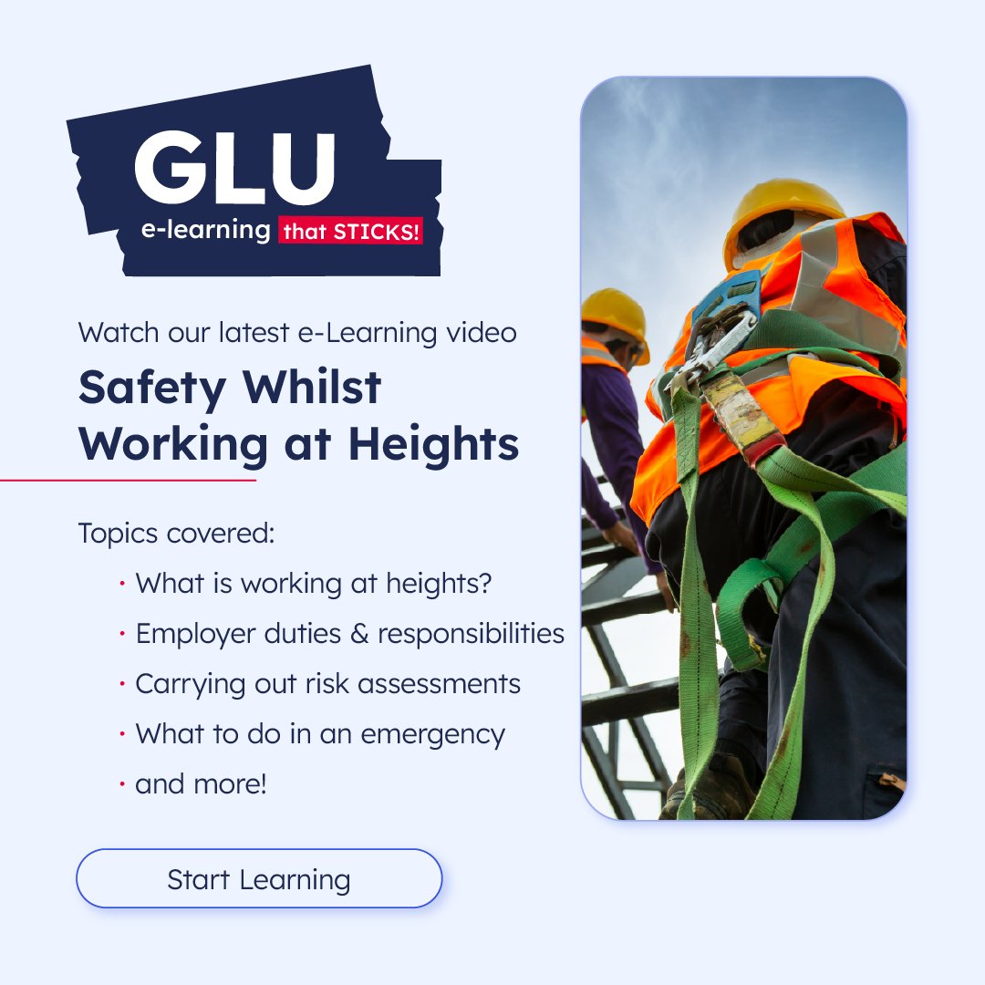 #SafetyFirst 🚧✨ Ensure your team is up-to-date with their Health &amp; Safety! Our new GLU eLearning video on working at heights is here to help you stay compliant. 💪👷‍♂️👷‍♀️ #WorkSafe #HeightsSafety #BusinessCompliance

peninsulagrouplimited.com/ie/elearning/h…