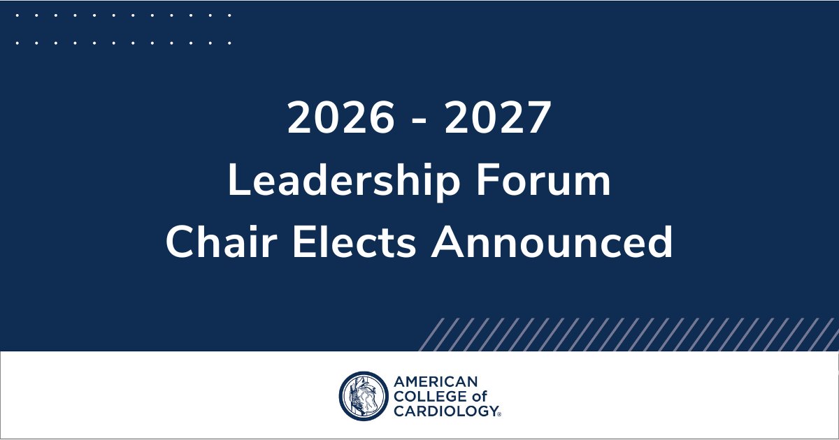 American College of Cardiology (@accintouch) on Twitter photo Exciting news! <a href="/DougDrachmanMD/">Douglas Drachman</a> has been named Chair of the ACC's Leadership Forum for 2026, with Dr. Colleen Harrington set to take the lead in 2027. 👏👏👏
#cardiology #ACCLeadership Exciting news! <a href="/DougDrachmanMD/">Douglas Drachman</a> has been named Chair of the ACC's Leadership Forum for 2026, with Dr. Colleen Harrington set to take the lead in 2027. 👏👏👏
#cardiology #ACCLeadership