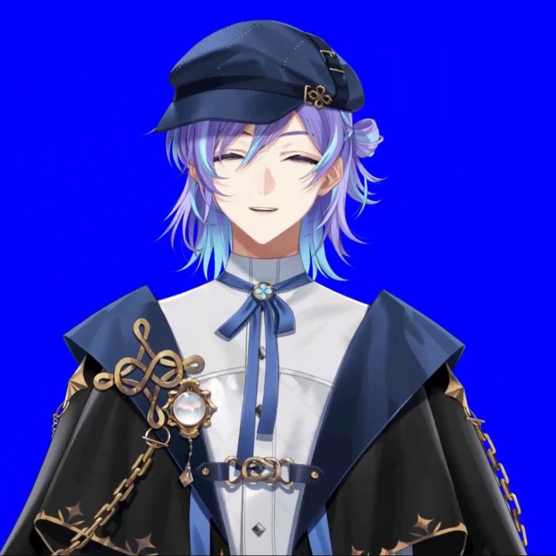 니지산지의 보라색 남성들은 당고머리가 유행인가? 신의상에 당고머리가.