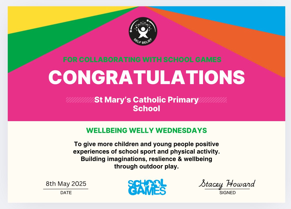 I love it as an SGO when schools invite me to showcase what they’ve been working on. Understanding active 30:30 &amp; the connection between physical activity &amp; wellbeing St Mary’s are now delivering Wellbeing welly Wednesdays <a href="/YourSchoolGames/">School Games</a> <a href="/YouthSportTrust/">Youth Sport Trust</a>