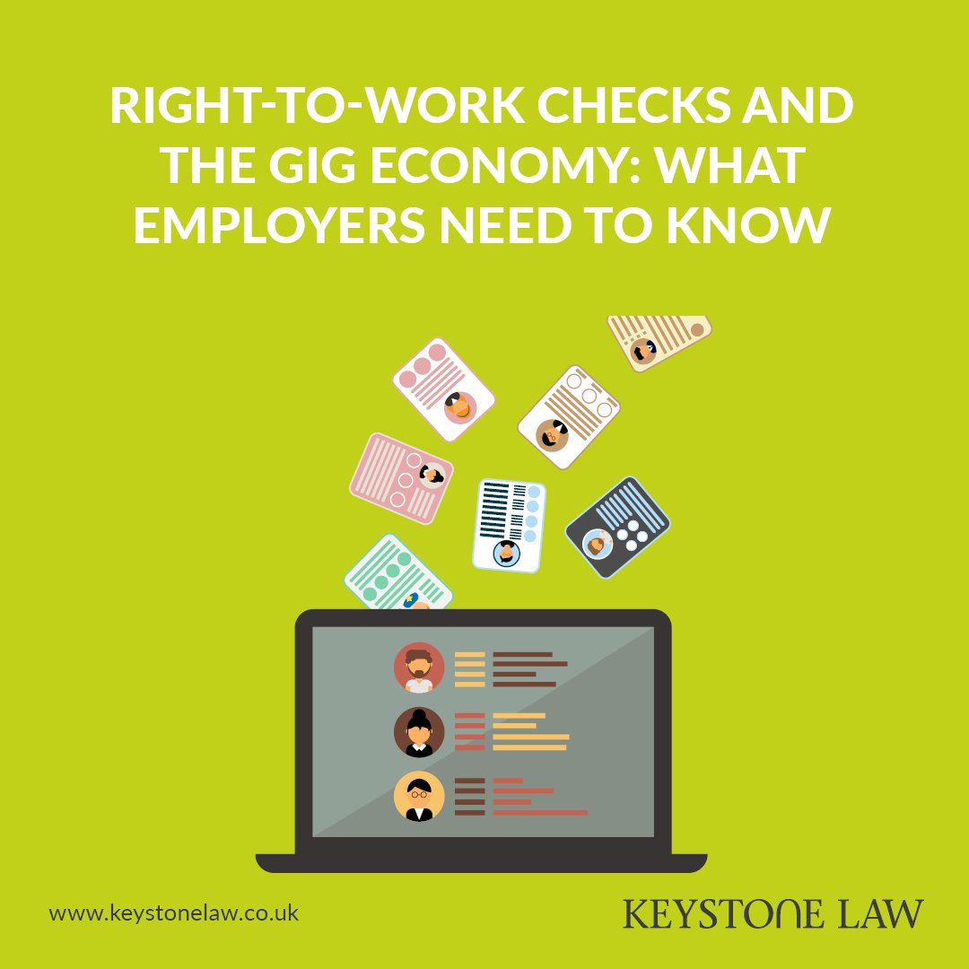 Keystone_Law's tweet image. As changes have been introduced for gig economy works, our #UKemplaw specialist Marie van der Zyl explains what employers need to know about these changes and right-to-work checks. Read more: ow.ly/2n1S50VM4lb