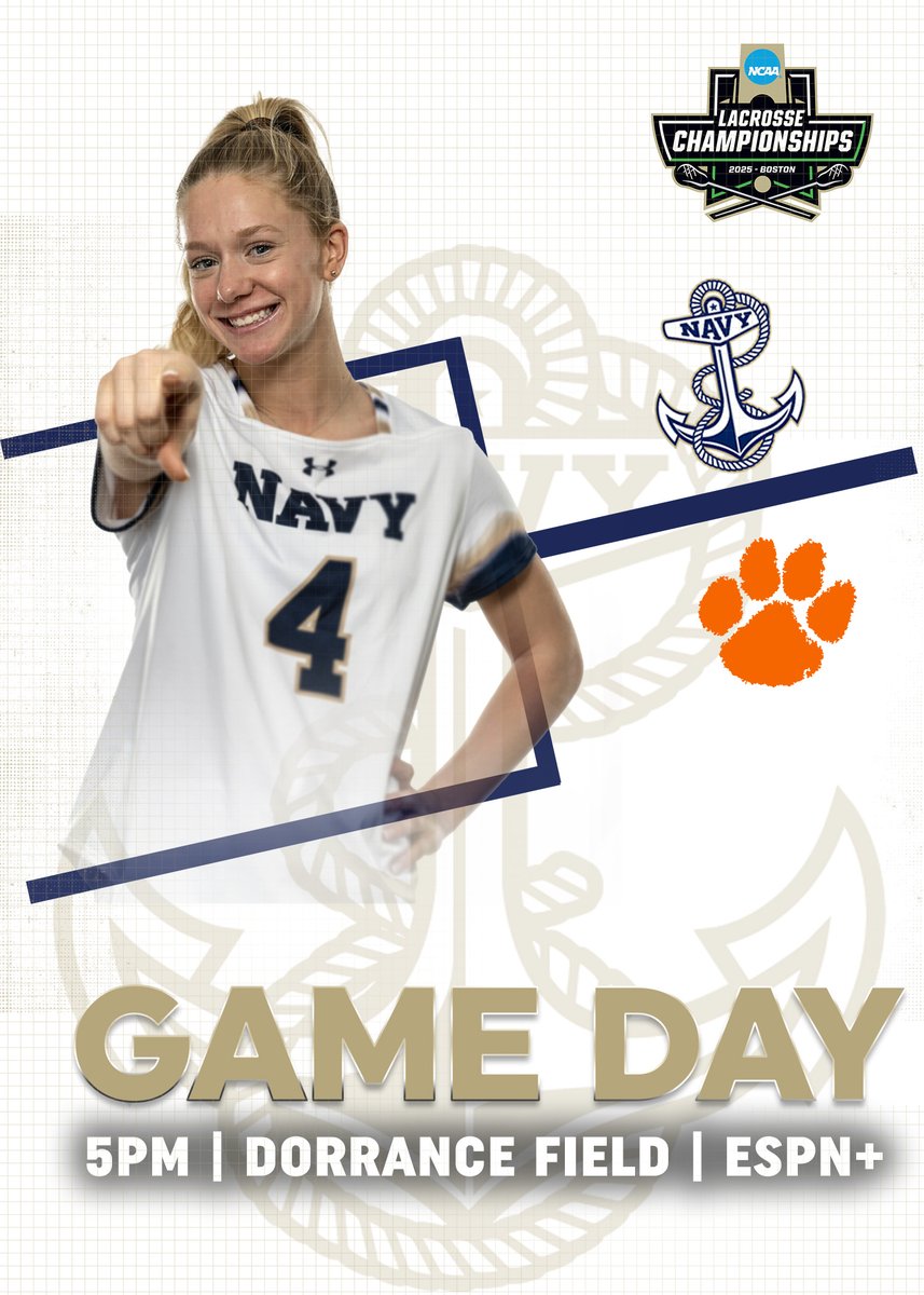 Navy Women’s Lacrosse (@navywlax) on Twitter photo The road to Boston starts now
🆚 <a href="/ClemsonWlax/">Clemson Women's Lacrosse</a>
📍Chapel Hill, NC
🕔 5PM
📺 ESPN+
#GoNavy The road to Boston starts now
🆚 <a href="/ClemsonWlax/">Clemson Women's Lacrosse</a>
📍Chapel Hill, NC
🕔 5PM
📺 ESPN+
#GoNavy