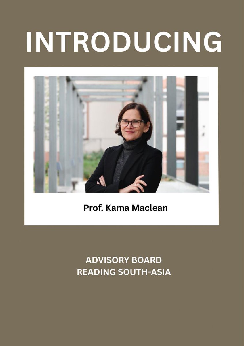readingSAsia's tweet image. We are pleased to announce that Prof. Kama Maclean has agreed to join our Advisory Board.
Stay tuned for more updates!