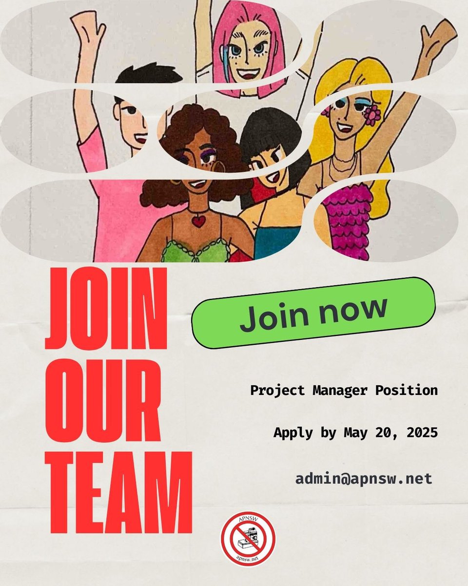 apnsw's tweet image. 
Join Our Team!

APNSW is hiring a Project Manager

Full-time (40 hours/week)
Salary: 83,256 THB per month
Deadline: May 20, 2025 | 5 PM Bangkok Time

To apply, please send your application form, cover letter, and CV to: admin@apnsw.net
