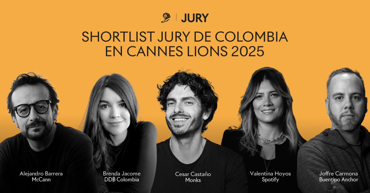 Como representantes de <a href="/Cannes_Lions/">LIONS | The Home of Creativity</a> en Colombia, anunciamos con orgullo a los 5 líderes que integran el Shortlist Jury en la primera fase de evaluación de los codiciados Leones. 

 ¡Vaaamooss! acortar.link/3pkowv
