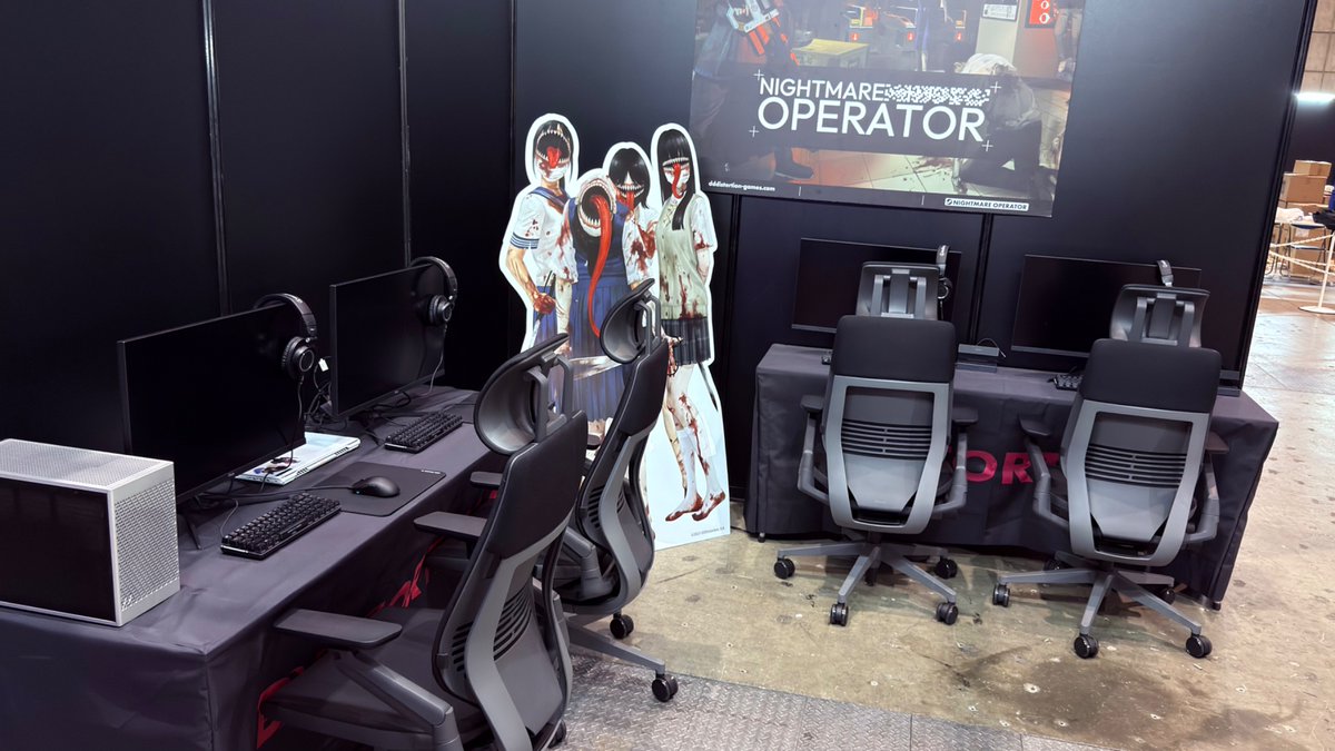 Everything’s ready for #evojapan2025 tomorrow! Come check out our booth near the East Hall 2 entrance and play the latest demo of NIGHTMARE OPERATOR!