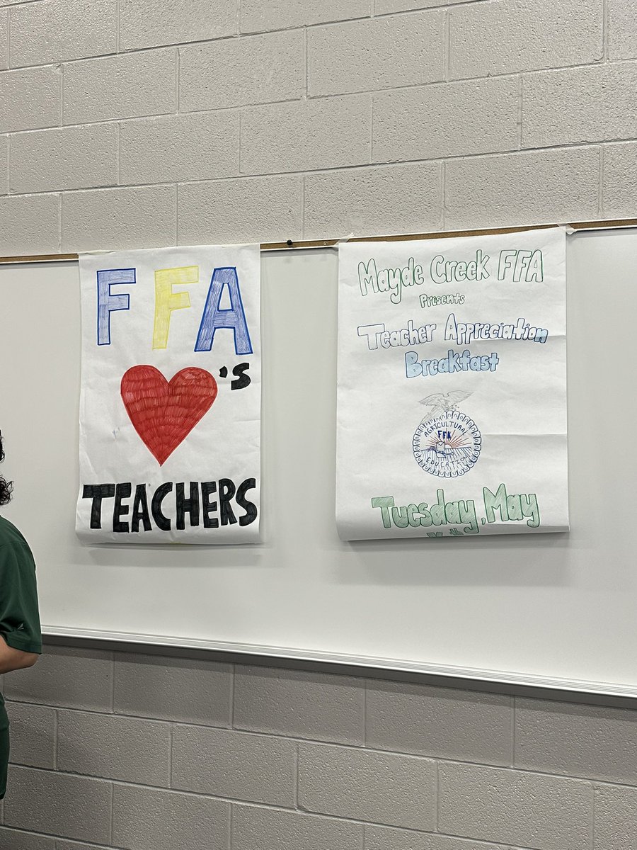 Happy teacher appreciation week! Mayde Creek FFA appreciates all that you do and how supportive you are of our program 🫶🏼 #teacherappreciation
