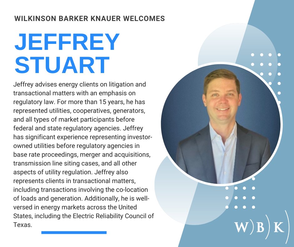 WBK is excited to welcome Jeffrey Stuart to the team! Jeffrey joins as Partner in the Austin office. Welcome, Jeffrey!

Learn more here: bit.ly/44YGZ9c

#NotJustAnotherLawFirm
