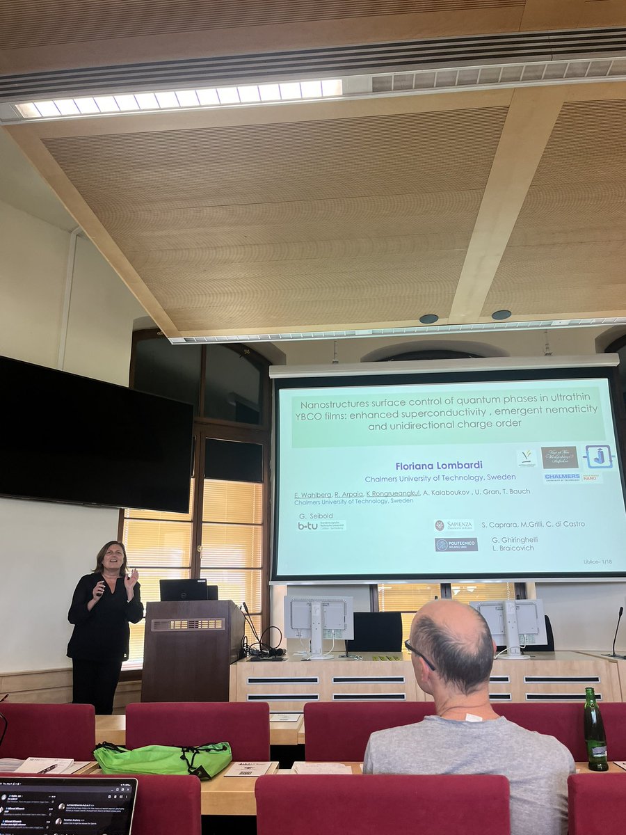 SUPERQUMAP (@superqumap) on Twitter photo Up next, Floriana Lombardi from <a href="/chalmersuniv/">Chalmers University of Technology</a> takes the stage with a talk on Nanostructures surface control of quantum phases in Ultrathin YBCO. Up next, Floriana Lombardi from <a href="/chalmersuniv/">Chalmers University of Technology</a> takes the stage with a talk on Nanostructures surface control of quantum phases in Ultrathin YBCO.