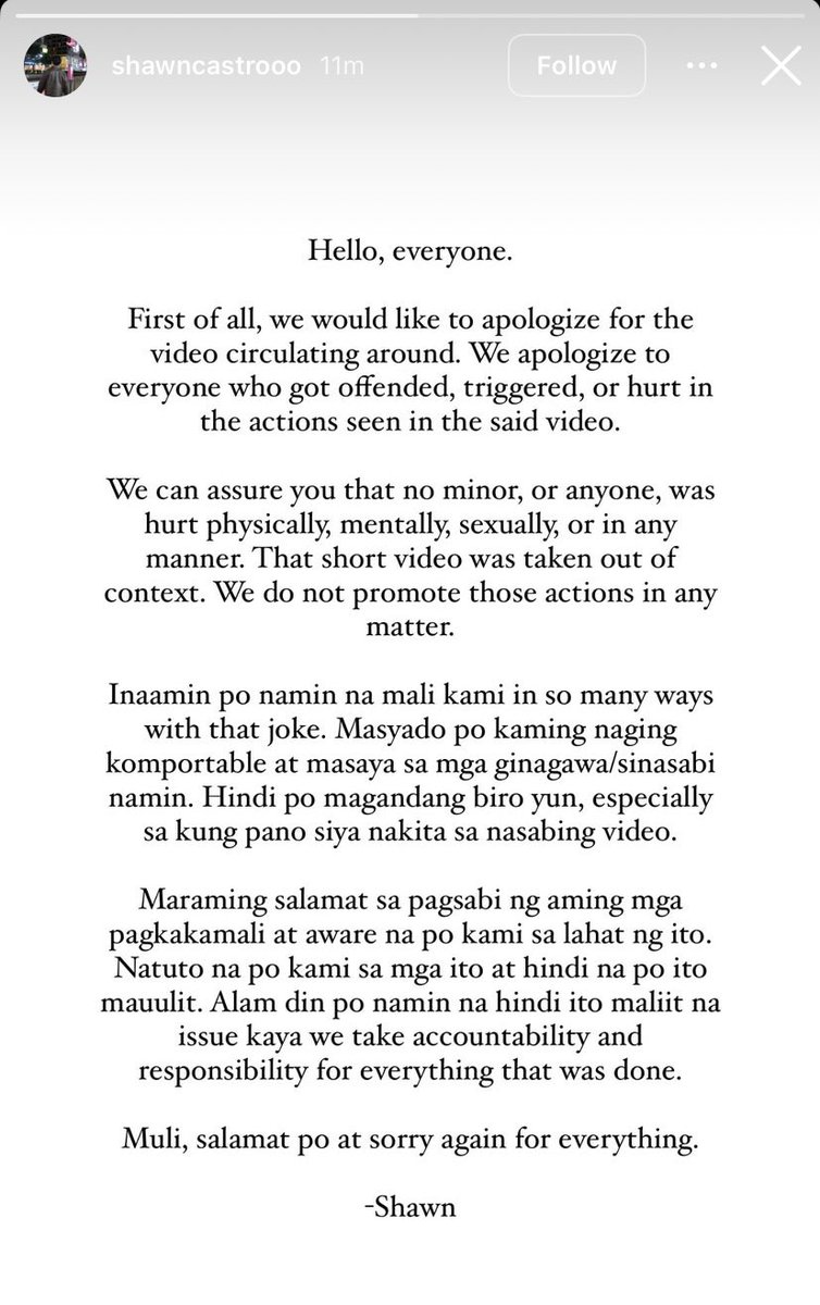 tlrjn's tweet photo. Hi Shawn, the least you can do is, fvck off. Lumayo ka sa kanila. You are disgusting. You triggered so many women. Yes, uulit ko, nakakadiri ka. https://t.co/KcYy0kyyUe