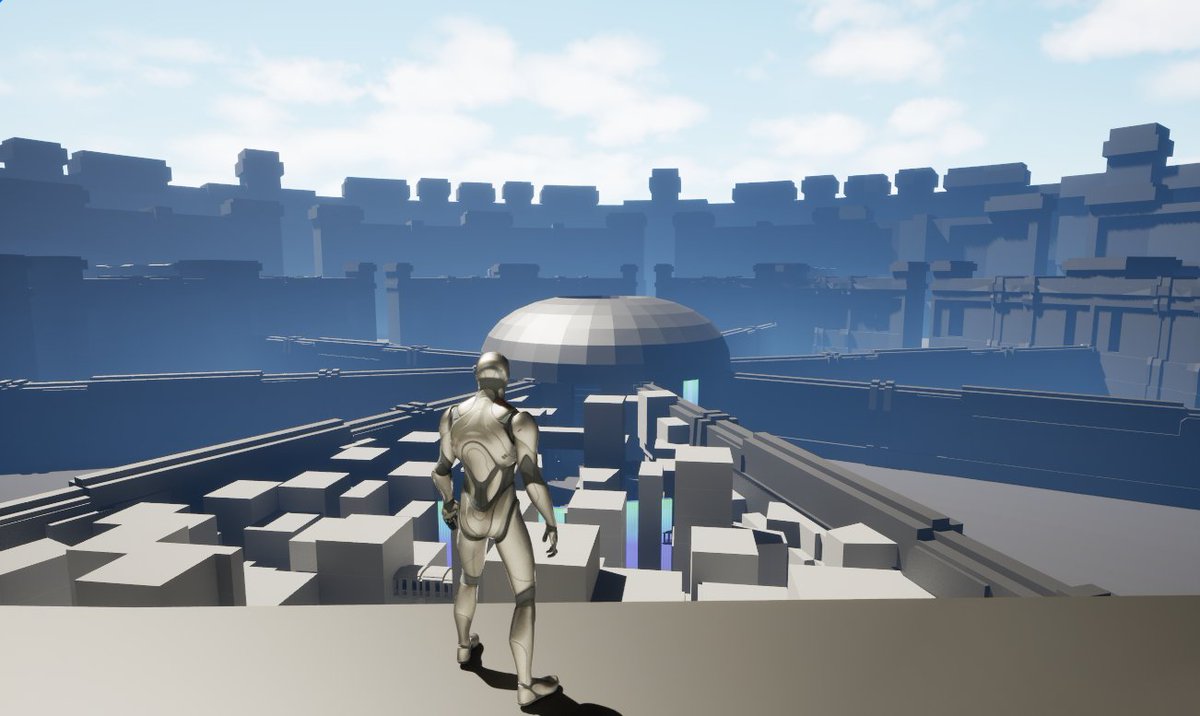 OmniGameStudio_'s tweet photo. Beginning to block out and level design our city for our game. In the centre is a large library where all the world knowledge is stored. 

#game #indie #gamedev #indiedev #roguelike #roguelite #concept #art #indiegame #omnigamesstudio https://t.co/yPD8X7UGVo
