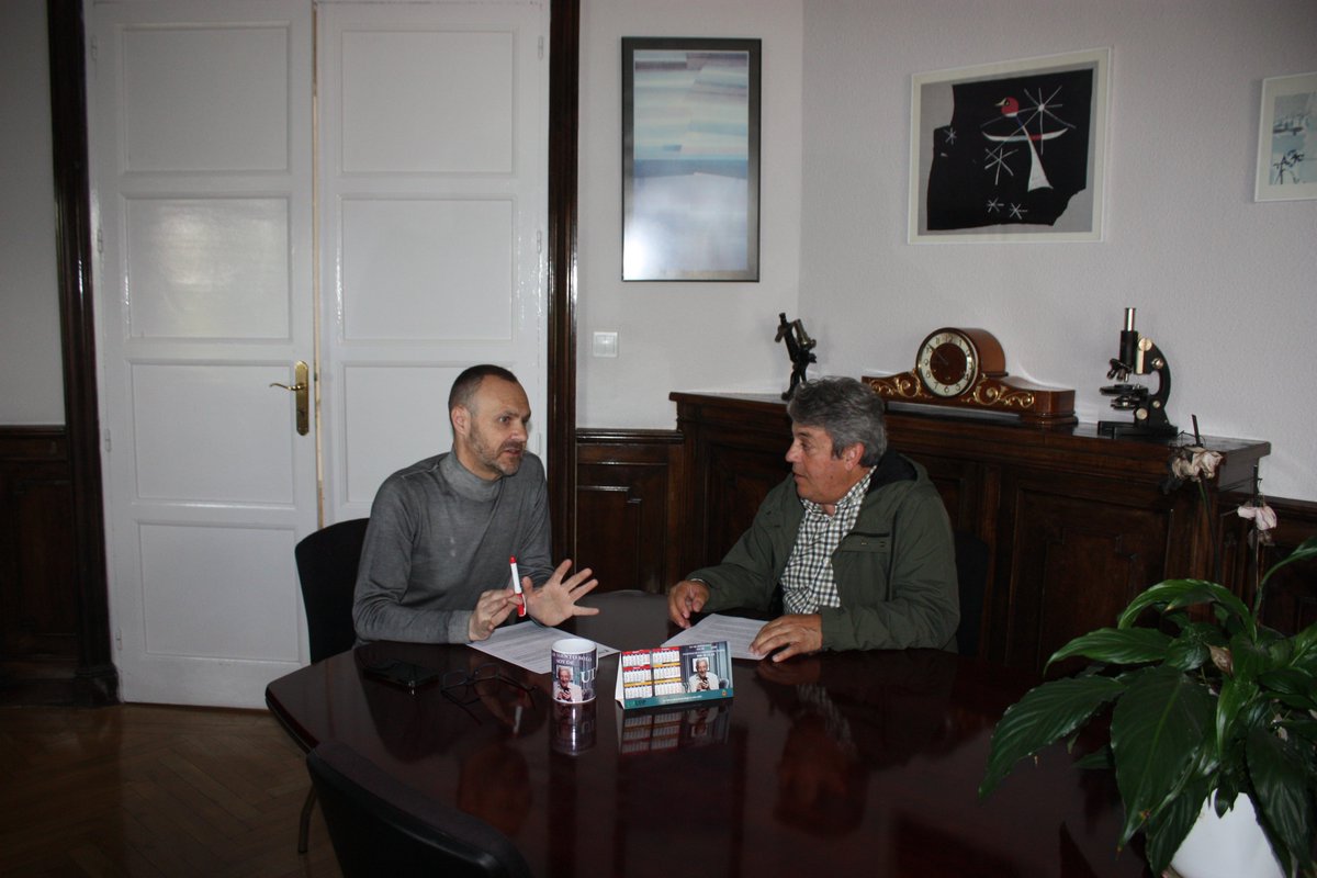 El presidente de Udp Cuenca Justo Mora se se reúne con el Delegado de Sanidad José María Pastor para hablar sobre el teléfono de la soledad del mayor proyecto financiado por el Excmo. Ayuntamiento de Cuenca.