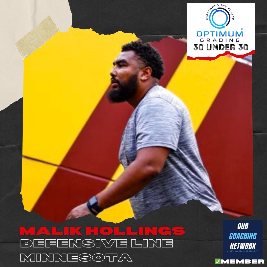 Our Coaching Network | A Football Coach Community (@ourcoachingnet) on Twitter photo 🏈Our Coaching Network 30 Under 30🏈
Welcome @gopherfootball Assistant Defensive Line Coach <a href="/dhollings4/">Malik Hollings</a> to our 2025 Our Coaching Network 30 Under 30 Presented by <a href="/OGrading/">Optimum Grading</a> 👏
30 Under 30🧵👇 🏈Our Coaching Network 30 Under 30🏈
Welcome @gopherfootball Assistant Defensive Line Coach <a href="/dhollings4/">Malik Hollings</a> to our 2025 Our Coaching Network 30 Under 30 Presented by <a href="/OGrading/">Optimum Grading</a> 👏
30 Under 30🧵👇