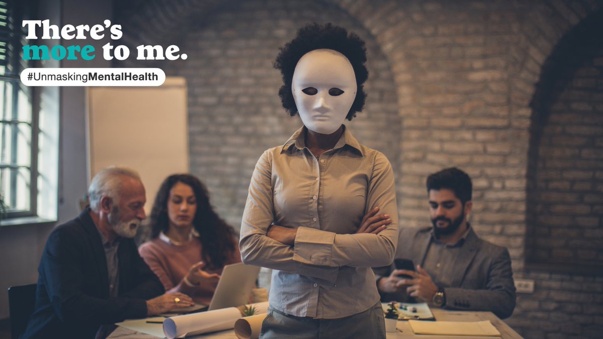CMHA National (@cmha_ntl) on Twitter photo Every day, countless people show up to work wearing invisible masks.
They smile through meetings, deliver results, meet deadlines, and make small talk—while quietly navigating struggles others may not see. This is masking and it’s more common than many workplaces realize. 
This Every day, countless people show up to work wearing invisible masks.
They smile through meetings, deliver results, meet deadlines, and make small talk—while quietly navigating struggles others may not see. This is masking and it’s more common than many workplaces realize. 
This