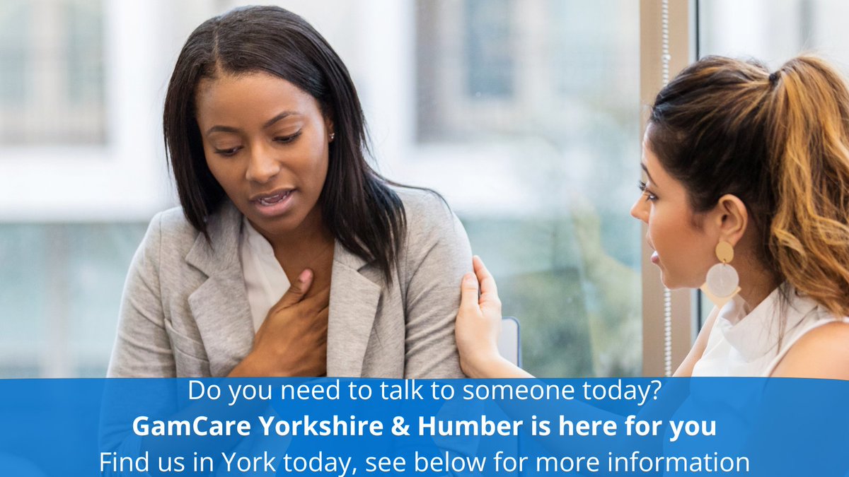 We'll be with York in Recovery today 3pm - 4pm.
Is gambling affecting your life? Come along for a chat, we're here for you.