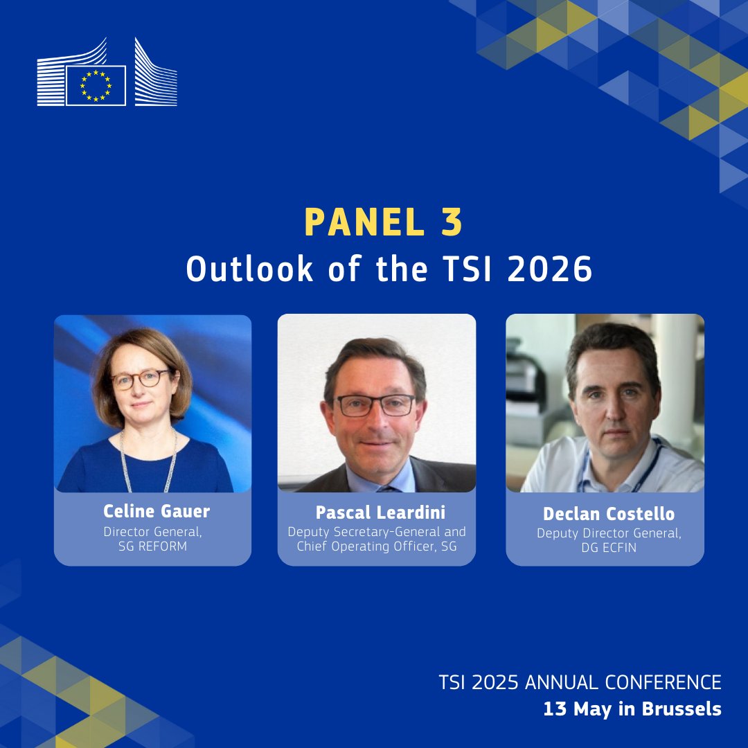 EU_reforms's tweet photo. 🚀 The future of EU reform support starts now!

Panel 3 at the TSI Annual Conference reveals the priorities of the upcoming #TSI2026 cycle. 🇪🇺

📍 Live in Brussels &amp; online
🔗 Register now: https://t.co/7qCF1p6oFh https://t.co/a0WafhF3aT