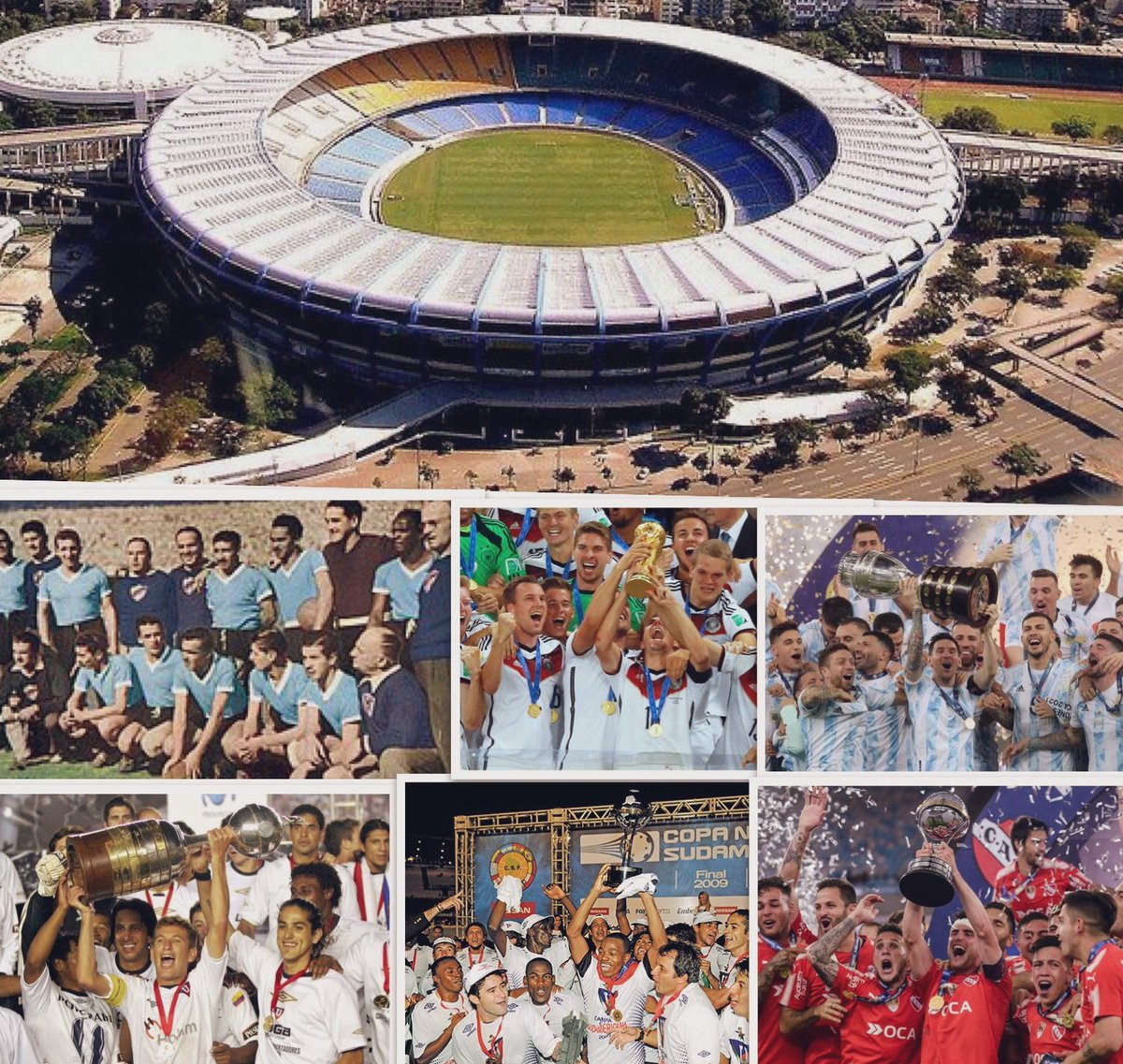 Equipos que dieron la vuelta olímpica en el Maracaná. Adivinen quien está ahí 2 veces. <a href="/LDU_Oficial/">LDU Oficial</a>