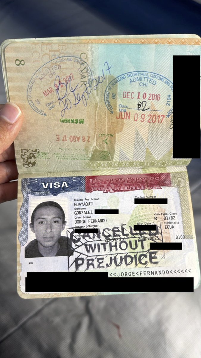 <a href="/USCIS/">USCIS</a> This is Jorge’s visa.
It was canceled without prejudice — not because he overstayed or broke the law, but simply because he tried to do things right and applied for his daughter as well.
That cancellation triggered a chain of denials.
Today, those denials are what's keeping him