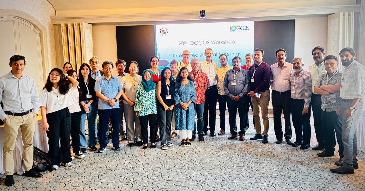incoismoes's tweet photo. IOGOOS reviewed the progress of #IIOE-2, #IORP, #SIBER, #IndOOS and discussions held in #IRF and concluded it's 20th Annual meeting held at Port Louis, Mauritius on 08 May 2025 @GOOSocean @ESSO_INCOIS @UNESCO @DCC_IOR @moesgoi @tummalasrini @Ravi_MoES @bala https://t.co/fkw1hXJiJM