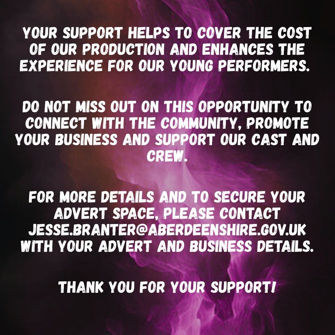 🎵🕺 Fraserburgh Academy is looking for your help to support this year's school show, Disco Inferno! There is less than one month left for you to book advertising space in our programme. Deadline is May 30th for adverts to be sent. 🎭 🎙