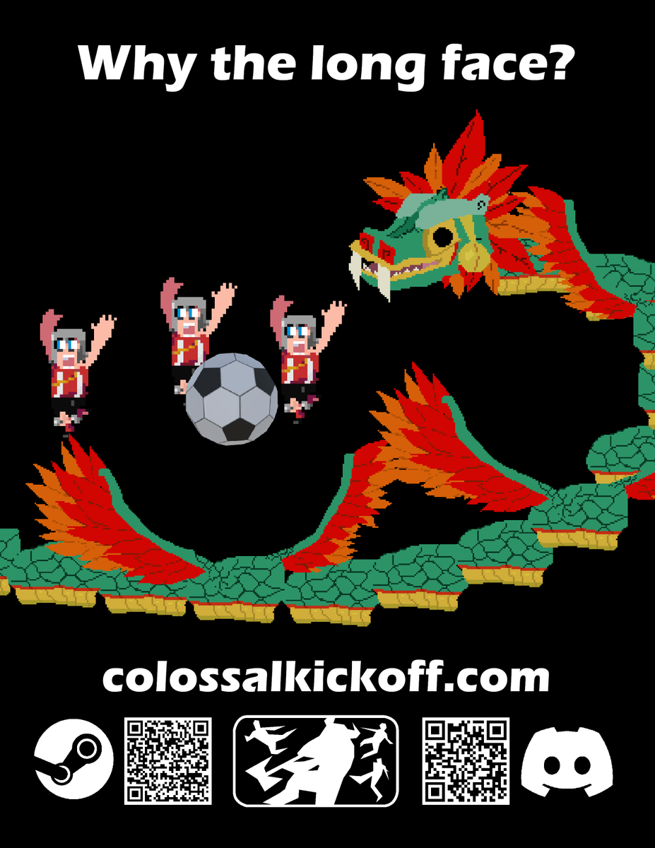 colossalkickoff.com

#indiegame #indiedev #gaming #arcade #soccer #sports #quetzalcoatl #mexico #aztec #mayan #mythology