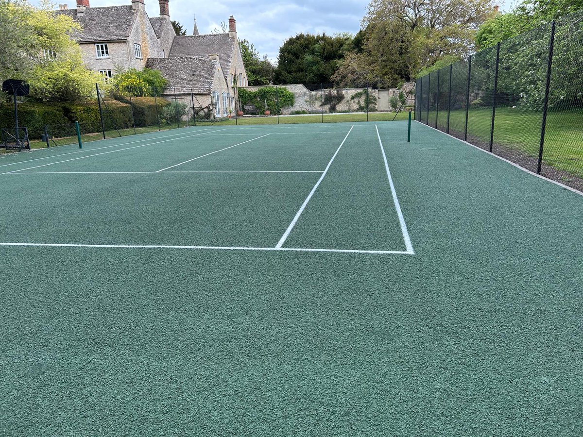 Sportssurfacing's tweet image. We always try to find a solution that meets with our client's budget &amp;amp; expectations. This tennis court had been neglected for some years &amp;amp; although the client didn't intend to play much tennis, it was an eyesore &amp;amp; needed a little 'tender, loving, care' which we obliged with......