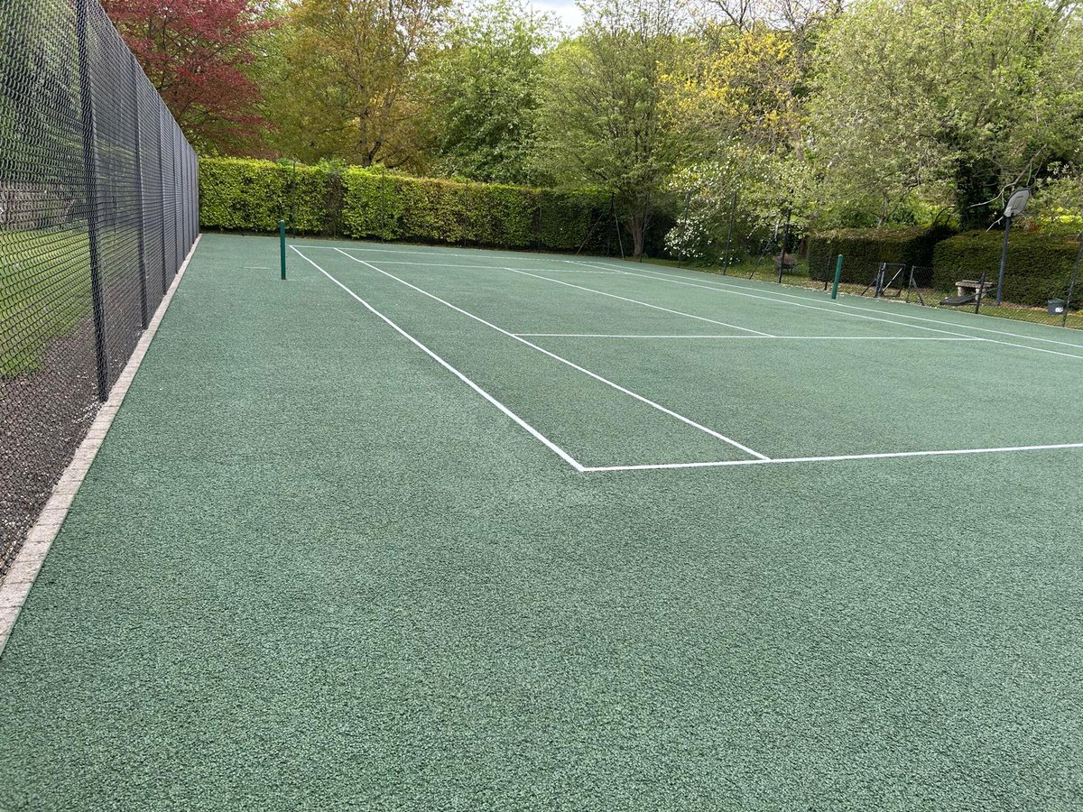 Sportssurfacing's tweet image. We always try to find a solution that meets with our client's budget &amp;amp; expectations. This tennis court had been neglected for some years &amp;amp; although the client didn't intend to play much tennis, it was an eyesore &amp;amp; needed a little 'tender, loving, care' which we obliged with......