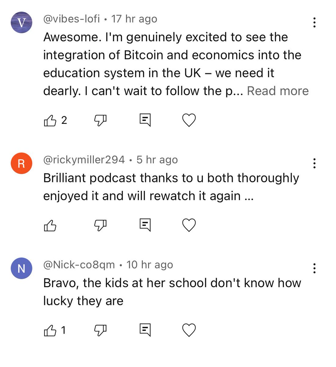 Jordan Walker (@jayw132) on Twitter photo Thank you so much!🙏🏼
Some recent comments on my latest episode with <a href="/Lomondlife/">Claire Chisholm</a>💥
Please go watch and share the episode♻️ Thank you so much!🙏🏼
Some recent comments on my latest episode with <a href="/Lomondlife/">Claire Chisholm</a>💥
Please go watch and share the episode♻️