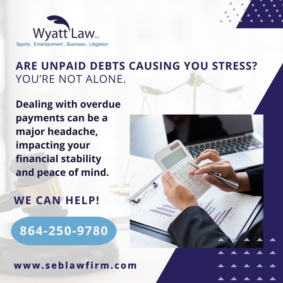 💸 Unpaid debts hurting your business? Wyatt Law’s Debt Collection team helps recover what you're owed. Download our FREE guide &amp; protect your cash flow! ⚖️📈 🔗 loom.ly/eDoeDwU

#DebtCollection #BusinessSuccess #SmallBusinessSupport #CashFlow