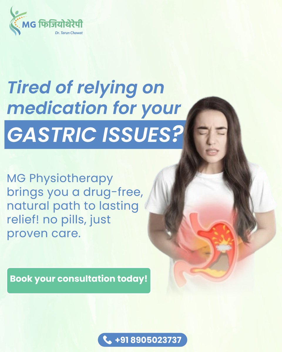 mgphysio01's tweet image. Say goodbye to pills and hello to comfort.

👉For More Information:
maps.app.goo.gl/Gkh5RDKT5NnfZz…
📞(+91) 8905023737
✉️tarun.chawat1@gmail.com
📍Chittorgarh, Rajasthan, India

#MGPhysiotherapy #GastricRelief #DrugFreeHealing #PhysiotherapyCare #NaturalTreatment #NoMorePills #HealthyGut