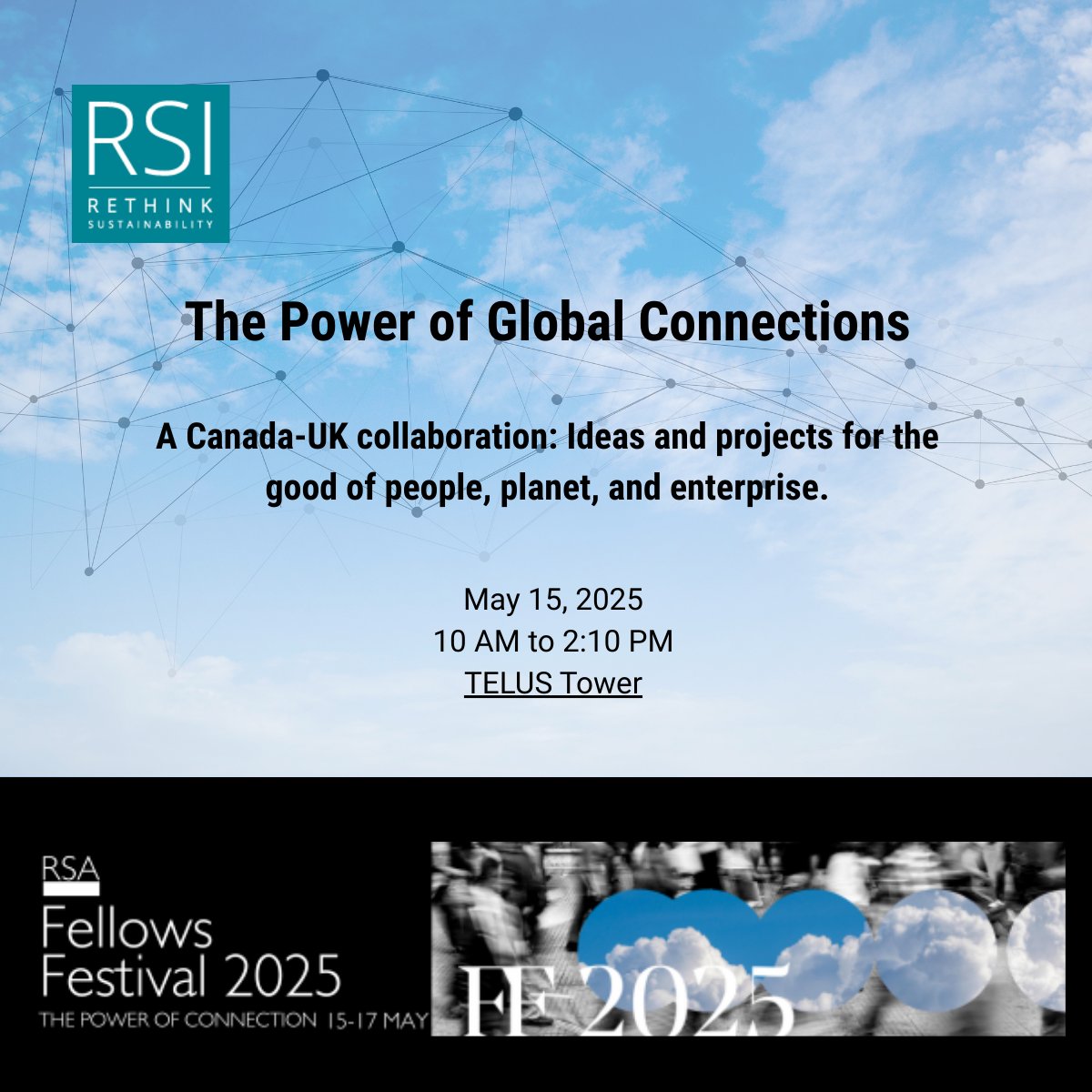 #FellowsFestival2025 - The Power of Global Connections
Join us to explore groundbreaking projects, the synergy between @thersaorg &amp; RSI &amp; how to tap into the global power of a network of more than 31,000 innovators, thinkers &amp; change-makers. 
Register: ow.ly/HaGK50VPbwA