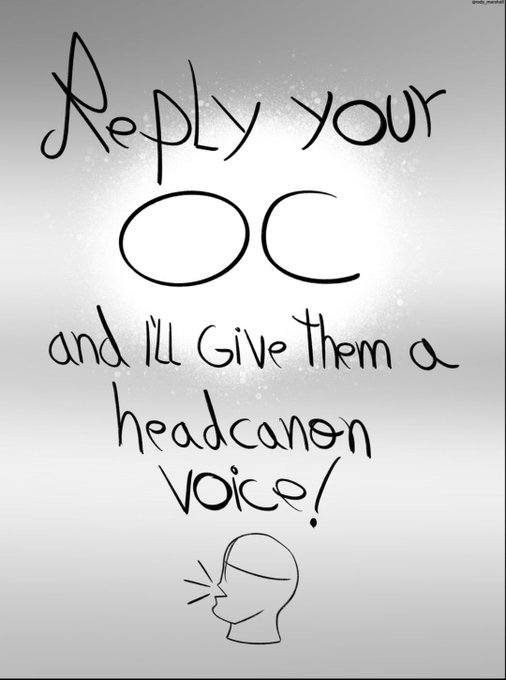 Hace tiempo que no hago esto asi que queria volver a probar despues de mejorar (o eso creo xd) en cuanto a actor de voz se refiere aunque queria comentar que:
La persona que ponga el oc no tiene que decir como se escucharia la voz eso lo tengo que pensar yo 

Dicho esto pasen OC