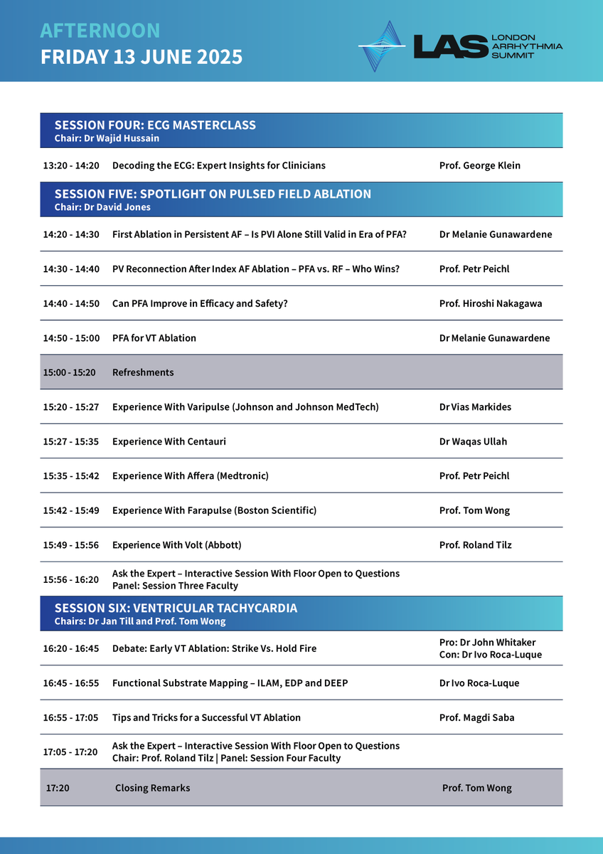 London Arrhythmia Summit (@ldn_arrhythmia) on Twitter photo 💙Join <a href="/ProfDConnelly/">Derek Connelly</a> <a href="/drashnisbet/">DrAshNisbet</a> <a href="/g_andre_ng/">G. Andre Ng</a> <a href="/Mel_Gunawardene/">Melanie Gunawardene</a> and other leading experts at the London Arrhythmia Summit!💙
📘Latest Guidelines
🫀ECG Masterclass
💡Frontiers in Device Therapy
❤️🔥VT
⚡️PFA
Stay ahead in arrhythmia care—don’t miss #LAS2025! londonarrhythmiasummit.com 💙Join <a href="/ProfDConnelly/">Derek Connelly</a> <a href="/drashnisbet/">DrAshNisbet</a> <a href="/g_andre_ng/">G. Andre Ng</a> <a href="/Mel_Gunawardene/">Melanie Gunawardene</a> and other leading experts at the London Arrhythmia Summit!💙
📘Latest Guidelines
🫀ECG Masterclass
💡Frontiers in Device Therapy
❤️🔥VT
⚡️PFA
Stay ahead in arrhythmia care—don’t miss #LAS2025! londonarrhythmiasummit.com