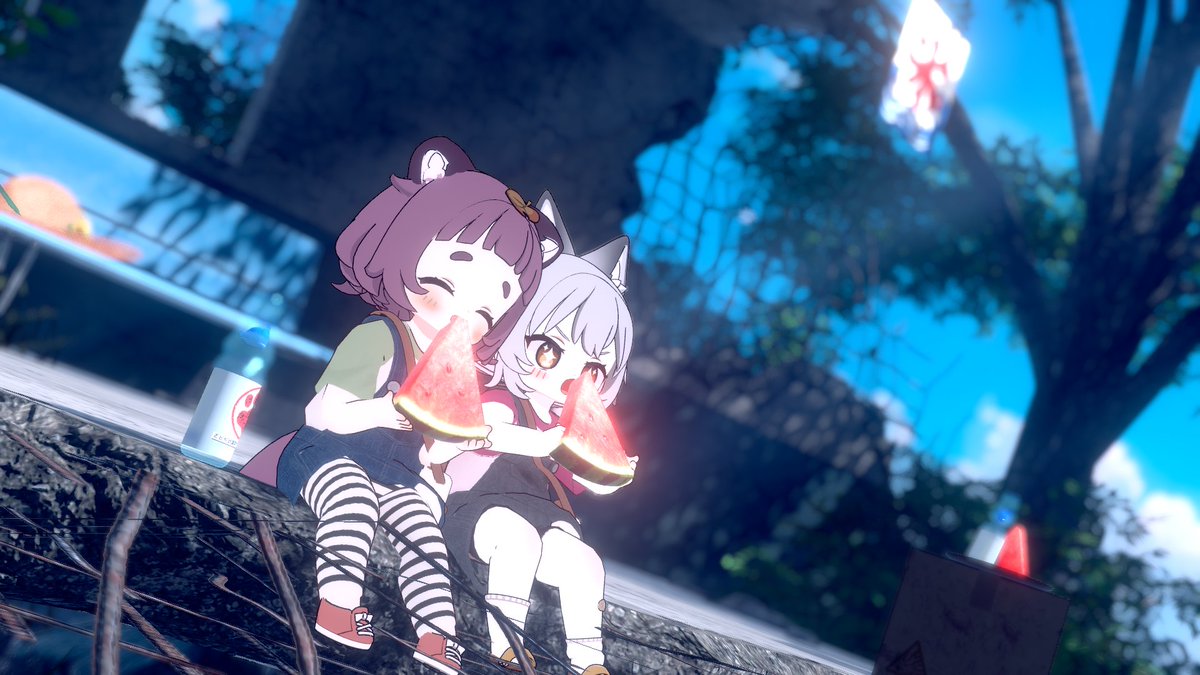 VRsobaChat's tweet image. 夏！！
#chibi_kemo