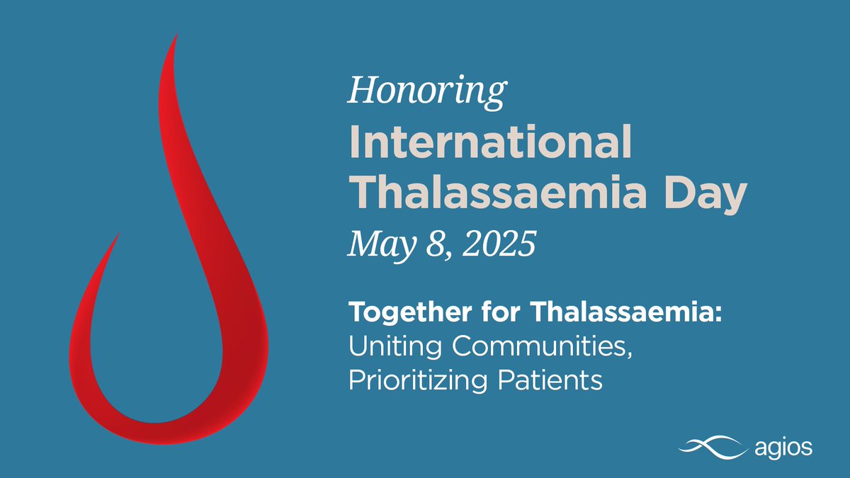 AgiosMedical's tweet image. International Thalassaemia Day is a day dedicated to come together across the medical community and raise awareness. We proudly embrace this year’s theme, "Together for Thalassaemia: Uniting Communities, Prioritizing Patients” and honor the community. Access our #thalassemia…