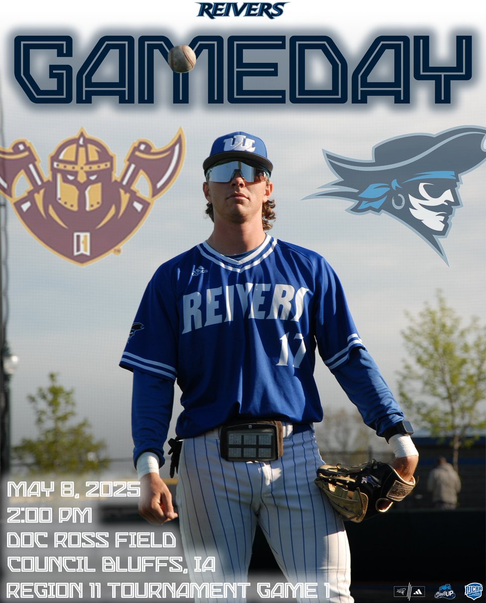 Iowa Western Reivers Baseball (@reiverbaseball) on Twitter photo Y'all know what day it is...
🏴☠️⚾️ REIVERS PLAYOFF GAMEDAY⚾️🏴☠️
🏆 Region 11 Tournament - Game 1
🆚 Indian Hills
🕑 2:00 pm
📍 Doc Ross Field, Council Bluffs, IA
📺 goreivers.com/information/re…
#SailsUp🏴☠️ | <a href="/GoReivers/">Iowa Western Reivers</a> Y'all know what day it is...
🏴☠️⚾️ REIVERS PLAYOFF GAMEDAY⚾️🏴☠️
🏆 Region 11 Tournament - Game 1
🆚 Indian Hills
🕑 2:00 pm
📍 Doc Ross Field, Council Bluffs, IA
📺 goreivers.com/information/re…
#SailsUp🏴☠️ | <a href="/GoReivers/">Iowa Western Reivers</a>