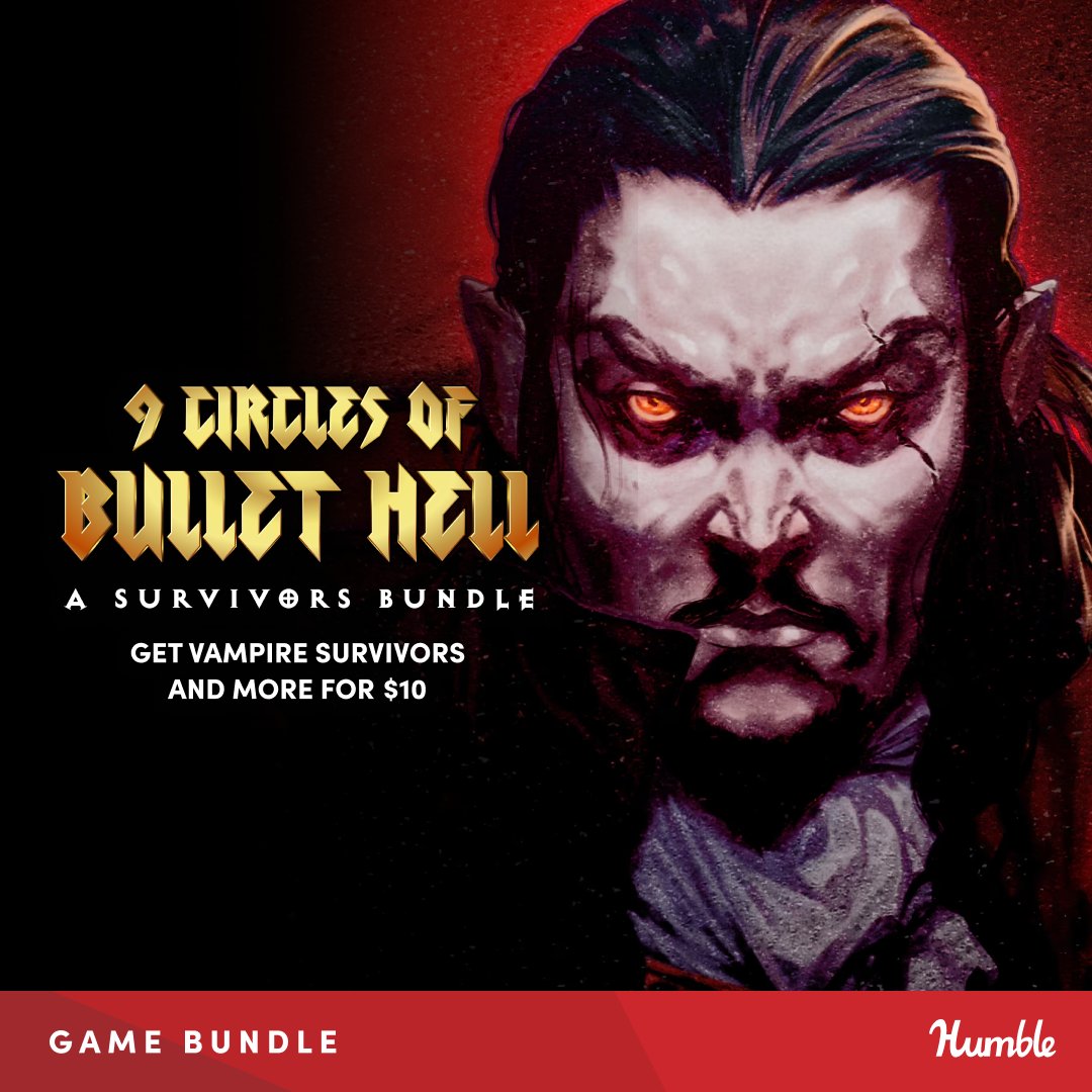 Vampire Survivors 🦇 Emerald Diorama OUT NOW 🧄 (@poncle_vampire) on Twitter photo Vampire Survivors is part of the 9 Circles of Bullet Hell Bundle 🔥
grab the game and a bunch of other titles for only $10, whilst supporting <a href="/Active_Minds/">Active Minds</a> in the process! Vampire Survivors is part of the 9 Circles of Bullet Hell Bundle 🔥
grab the game and a bunch of other titles for only $10, whilst supporting <a href="/Active_Minds/">Active Minds</a> in the process!