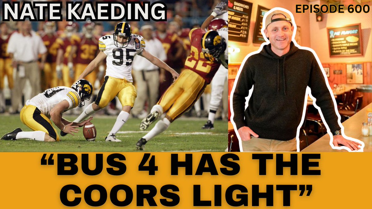 600 Episodes. Thank you all for making this happen.

Nate Kaeding joins the show

-Kicking under pressure
-Duncan Groza snub
-Iowa City food scene
-Bus ride beers

Catch 600 available everywhere:
🍎 podcasts.apple.com/us/podcast/nat…
🟢 open.spotify.com/episode/0prfue…
📺 youtu.be/zBRCENyPHvU