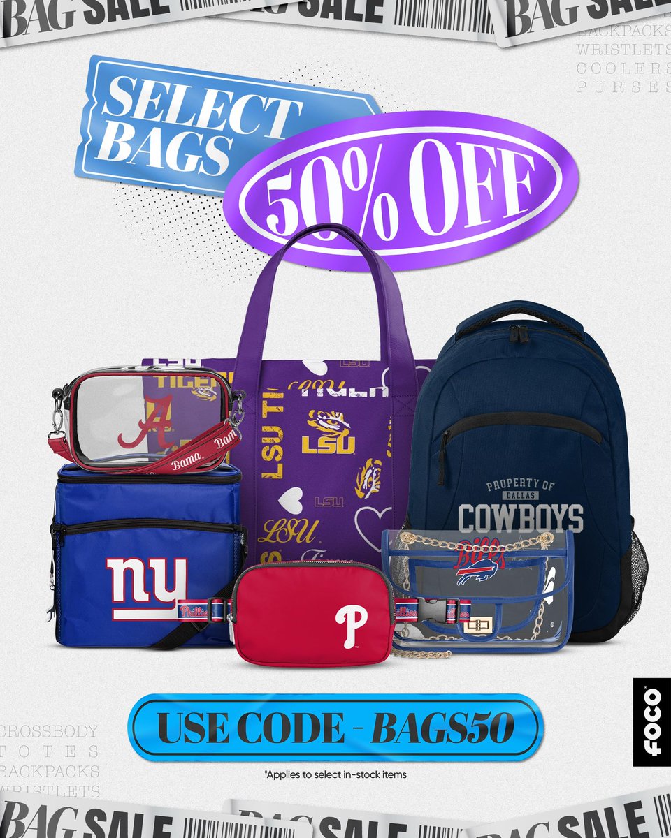 🚨 BIG @focousa BAG SALE!!! 👜 

50% OFF Select In-Stock Bags using the Code: BAGS50 - at checkout to save 50% off Select IN STOCK BAGS ONLY (offer does not apply to any preorder items)

❗️Now thru Monday 5/12/25❗️
Hurry before your favorite team (obviously 🐬) sells out! 

🛒