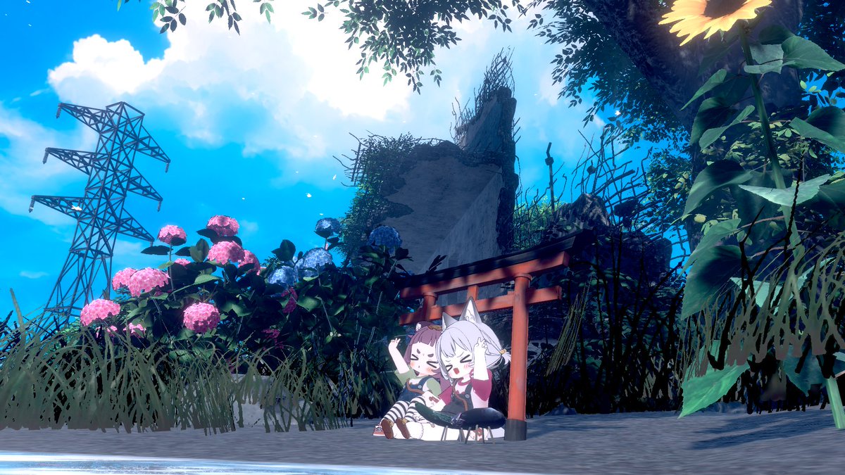 VRsobaChat's tweet image. 夏！！
#chibi_kemo