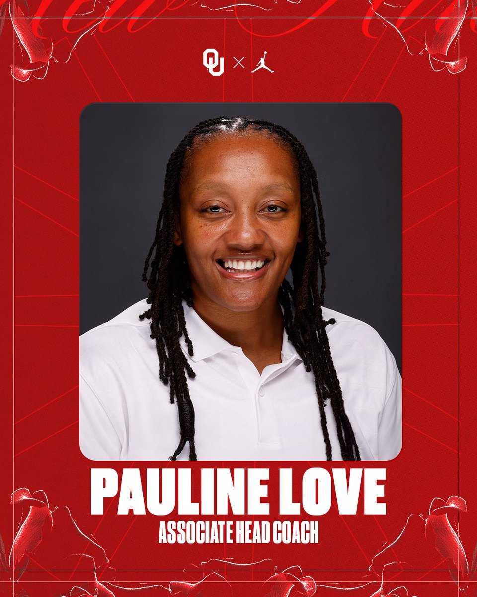 Oklahoma Basketball (@ou_wbball) on Twitter photo All you need is Love!
Sooner Nation, help us welcome our new associate head coach, <a href="/Plove55/">Pauline Love</a>!
#BoomerSooner // <a href="/OU_Athletics/">Oklahoma Sooners</a> All you need is Love!
Sooner Nation, help us welcome our new associate head coach, <a href="/Plove55/">Pauline Love</a>!
#BoomerSooner // <a href="/OU_Athletics/">Oklahoma Sooners</a>