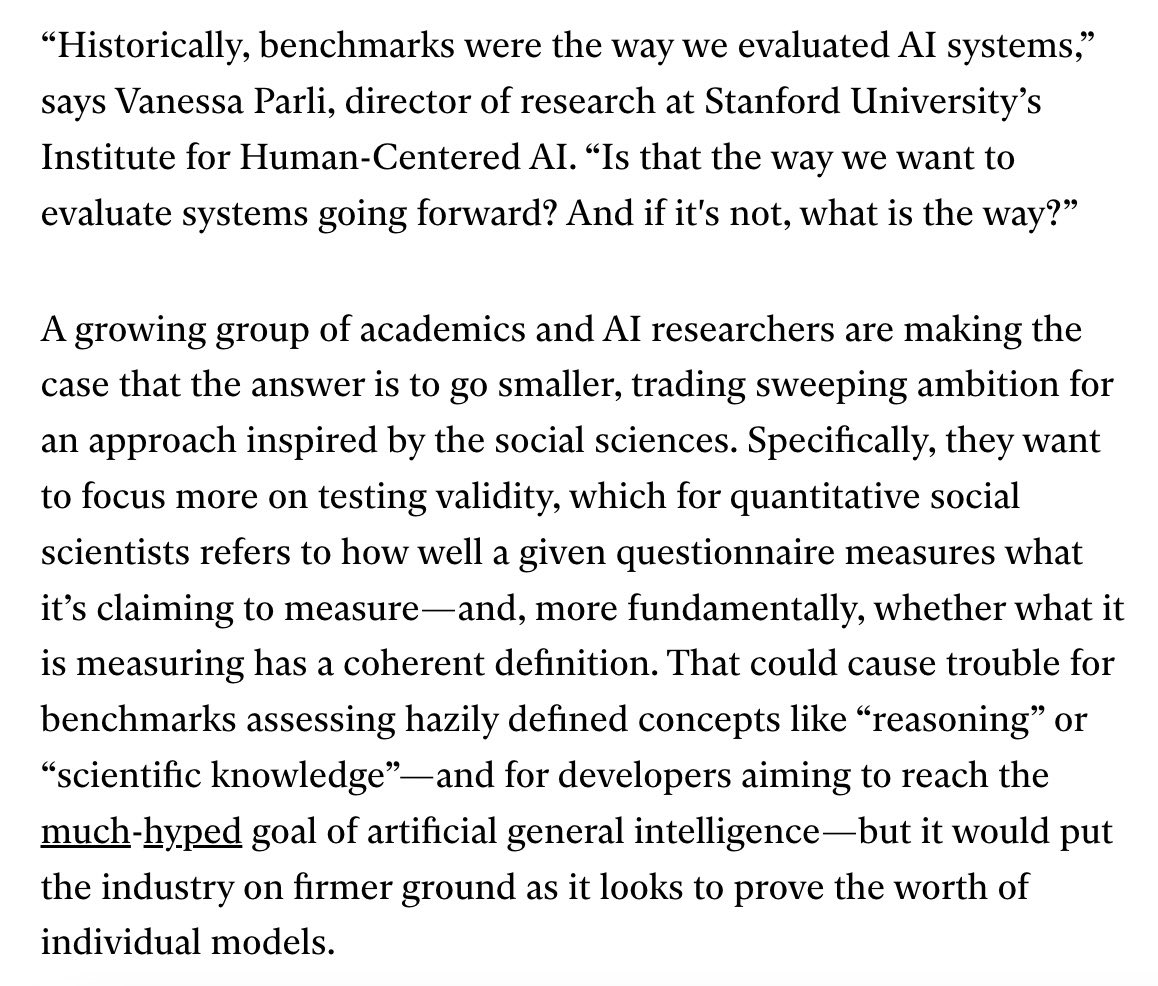 In <a href="/techreview/">MIT Technology Review</a>, I wrote about the crisis in AI evaluations — and why a new focus on validity could be the best way forward