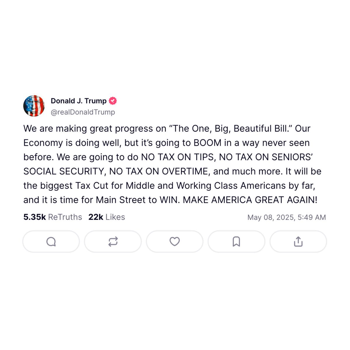 🚨BREAKING: Trump announced that a significant tax bill is in the works, proclaiming it “the most substantial tax cut for middle- and working-class Americans, by far!” #XRP 

💥BULLISH FOR CRYPTO!💥