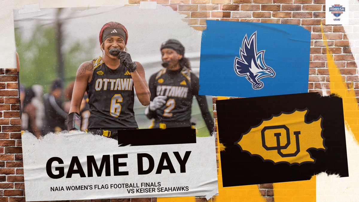 Braves Athletics (@bravesathletics) on Twitter photo .<a href="/wflagfootball/">ou_wflagfootball</a> plays <a href="/Keiser_WFlagFB/">Keiser Women's Flag Football</a> for the NAIA Women's Flag Football Finals Championship TODAY in Riverside, Mo. Game time is set for 1pm.
💻Game Changer App
#BraveNation .<a href="/wflagfootball/">ou_wflagfootball</a> plays <a href="/Keiser_WFlagFB/">Keiser Women's Flag Football</a> for the NAIA Women's Flag Football Finals Championship TODAY in Riverside, Mo. Game time is set for 1pm.
💻Game Changer App
#BraveNation