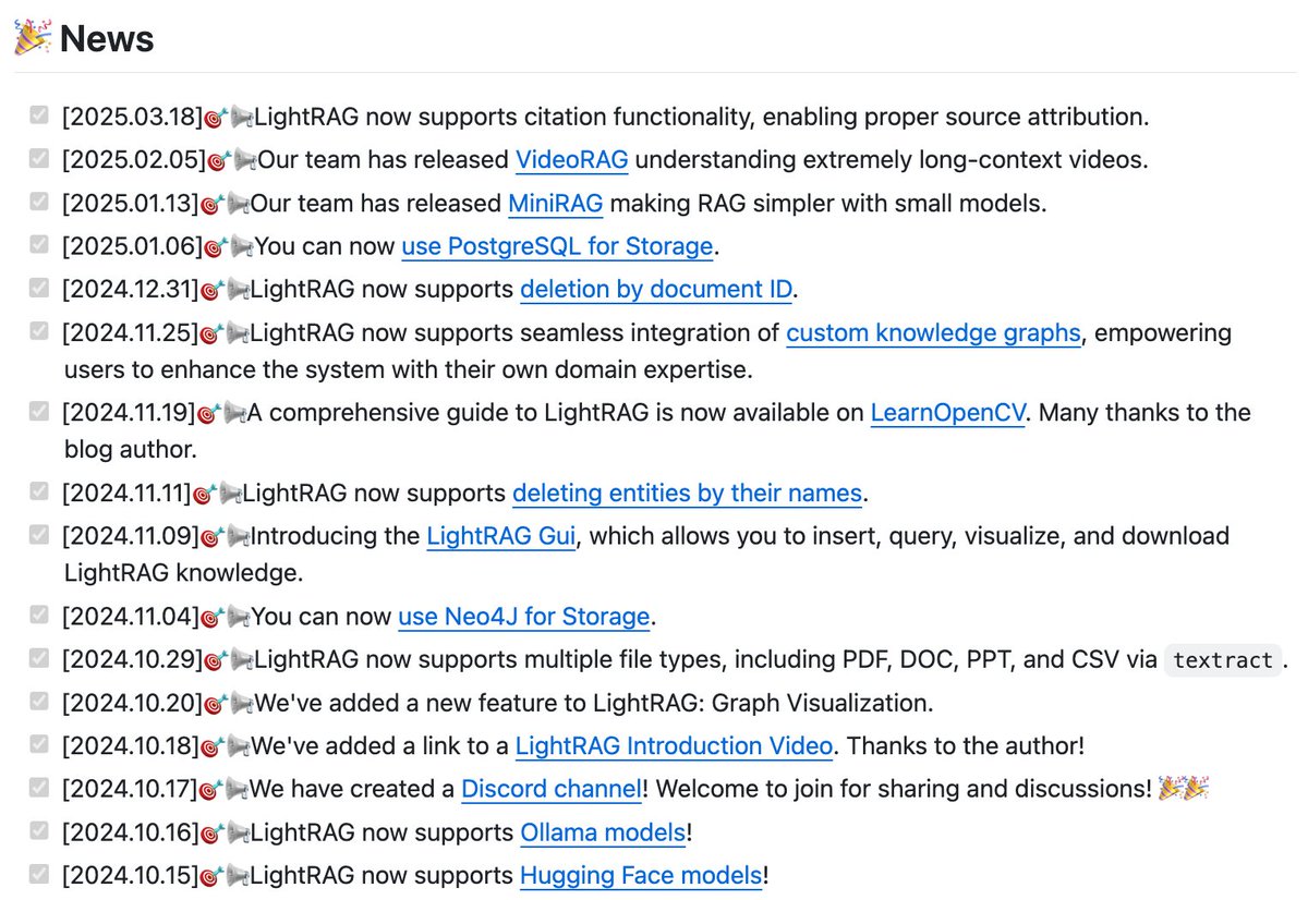 huang_chao4969's tweet image. 🚀 LightRAG Tops GitHub Trending 🌟
Our open-source project LightRAG has climbed the GitHub Trending charts, reaching #2 at its peak! 🏆 Star count has surpassed 16k⭐️ Working on large language models has transformed our students into full-stack engineers 👩💻👨💻
➡️ Github repo:…