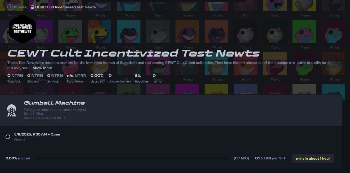 Test Newts

Please Ignore

t.me/+SyhWrlnwfCw2N…

For some Testnet $NTRN use the TG faucet above

testnet.superbolt.wtf/browse/neutron…